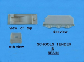 BR0112 - Resin Schools Tender Body Top “N” Gauge (Scratch Built Chassis Required)