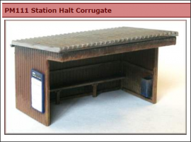 PM111 - Station halt/shelter building (corrugated roof) parts