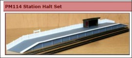 PM114 - Station halt set shelter + platform with accessories