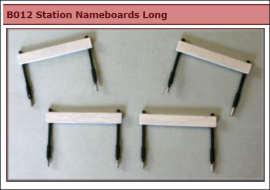 Kwing B12 - Modern Stations name boards with posts (long)