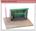 Kwing B48 - Bus Shelter (wood panelling) + bus stop + timetable