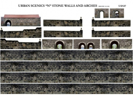 USN17 - “N” Stonewall and Arches (Scale 12ft High Approx) 29cm Length x 2.2cm High
